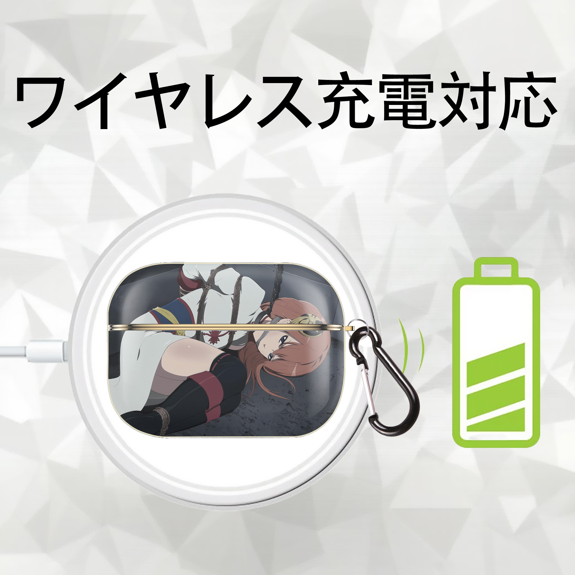ぎんたま 坂田銀時（さかたぎんとき） 神楽 志村新八（しむら しんぱち） GINTAMA Sakata Gintoki Kagura Shimura Shinpachi 【AirPods Pro用】ハードシェル保護ケース｜耐衝撃・防指紋・カラビナ付き商品仕様
