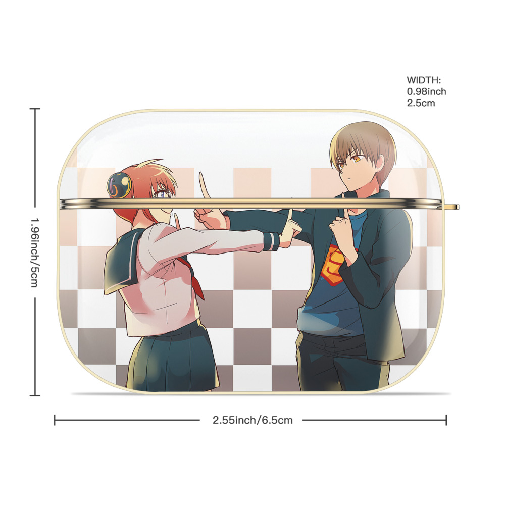 ぎんたま 坂田銀時（さかたぎんとき） 神楽 志村新八（しむら しんぱち） GINTAMA Sakata Gintoki Kagura Shimura Shinpachi 【AirPods Pro用】ハードシェル保護ケース｜耐衝撃・防指紋・カラビナ付き商品仕様