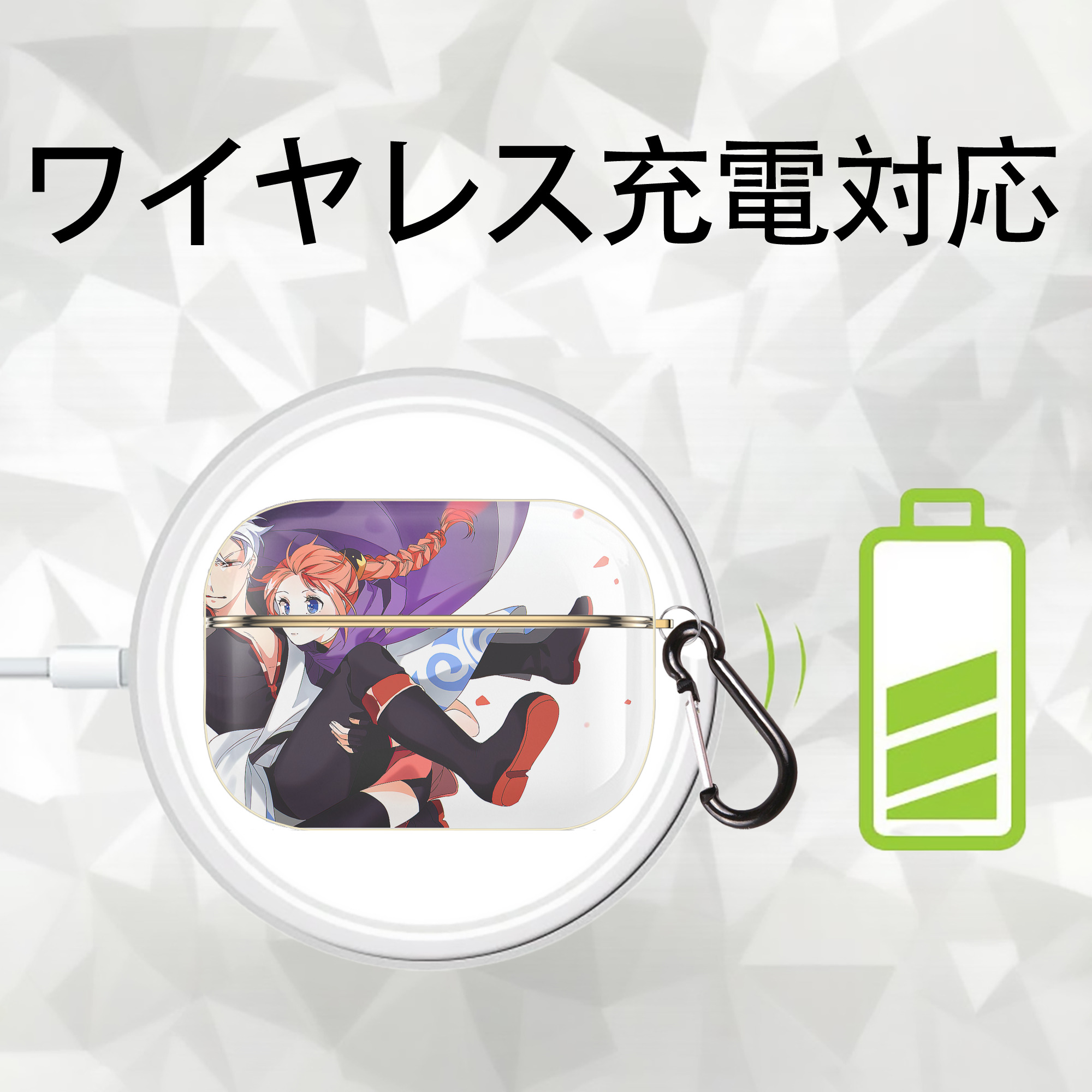 ぎんたま 坂田銀時（さかたぎんとき） 神楽 志村新八（しむら しんぱち） GINTAMA Sakata Gintoki Kagura Shimura Shinpachi 【AirPods Pro用】ハードシェル保護ケース｜耐衝撃・防指紋・カラビナ付き商品仕様