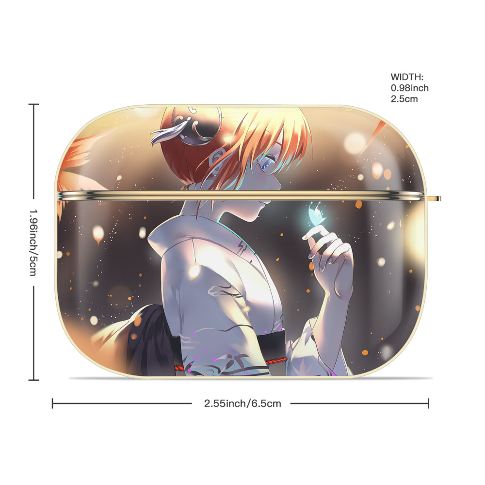 ぎんたま 坂田銀時（さかたぎんとき） 神楽 志村新八（しむら しんぱち） GINTAMA Sakata Gintoki Kagura Shimura Shinpachi 【AirPods Pro用】ハードシェル保護ケース｜耐衝撃・防指紋・カラビナ付き商品仕様