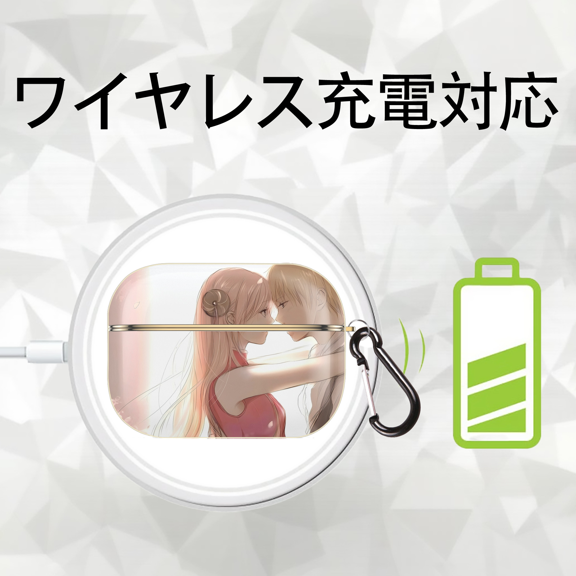 ぎんたま 坂田銀時（さかたぎんとき） 神楽 志村新八（しむら しんぱち） GINTAMA Sakata Gintoki Kagura Shimura Shinpachi 【AirPods Pro用】ハードシェル保護ケース｜耐衝撃・防指紋・カラビナ付き商品仕様