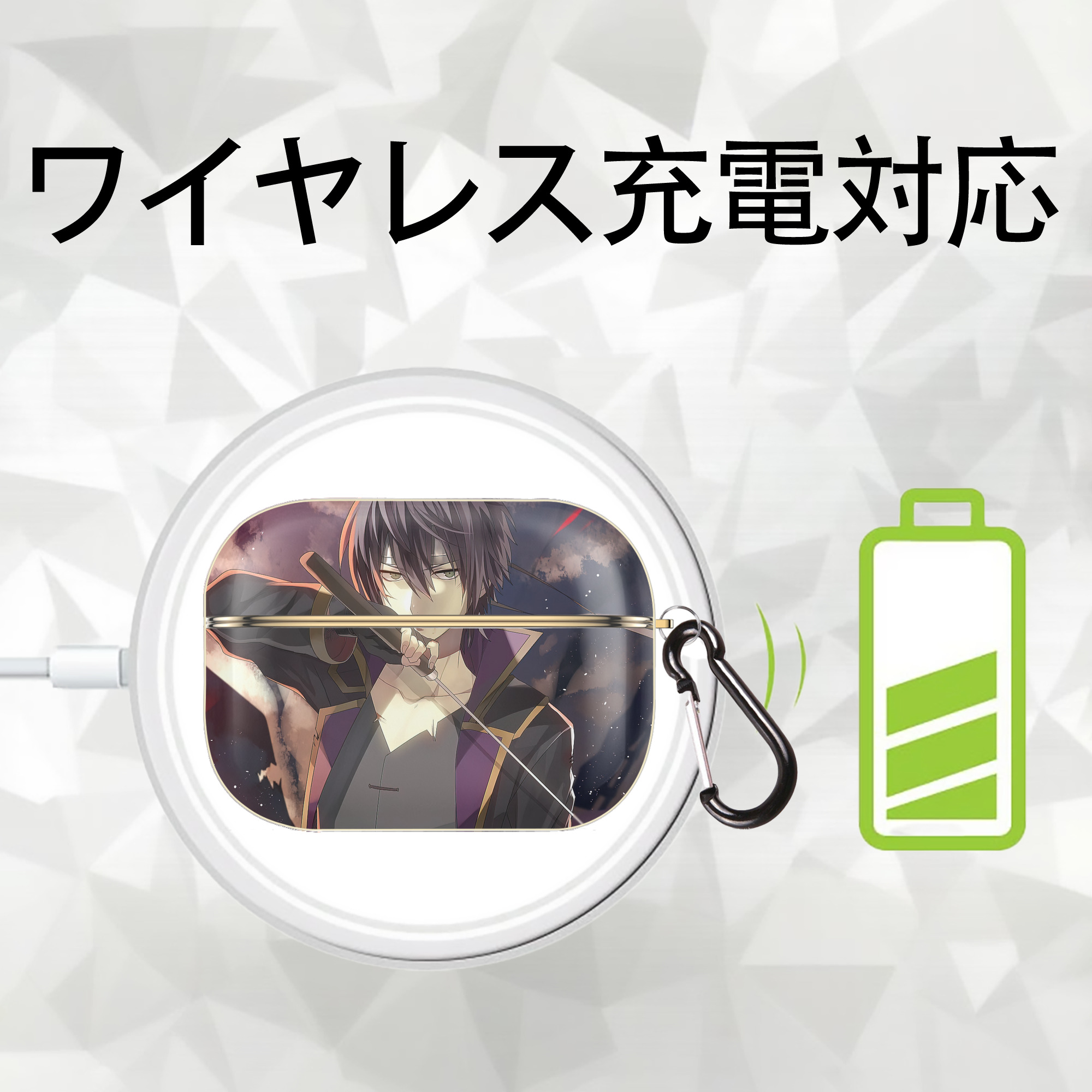 ぎんたま 坂田銀時（さかたぎんとき） 神楽 志村新八（しむら しんぱち） GINTAMA Sakata Gintoki Kagura Shimura Shinpachi 【AirPods Pro用】ハードシェル保護ケース｜耐衝撃・防指紋・カラビナ付き商品仕様