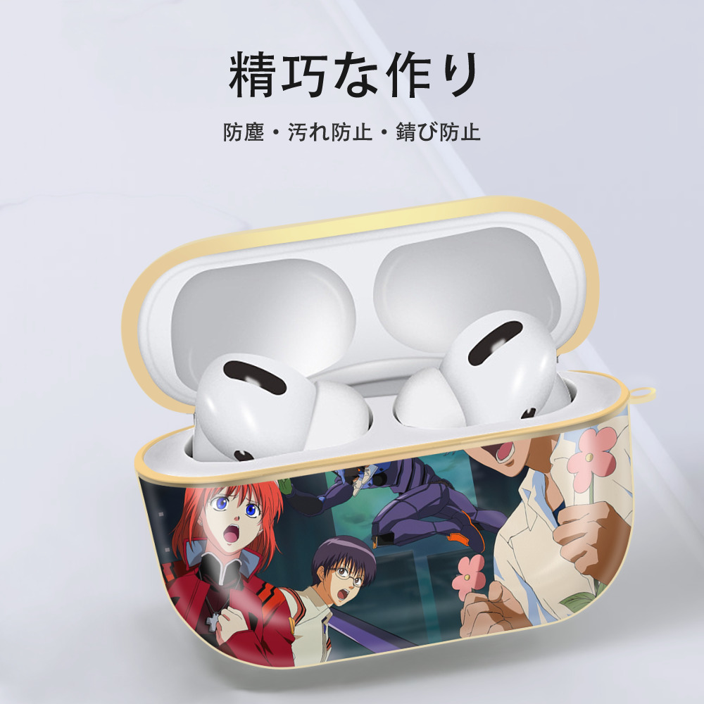 ぎんたま 坂田銀時（さかたぎんとき） 神楽 志村新八（しむら しんぱち） GINTAMA Sakata Gintoki Kagura Shimura Shinpachi 【AirPods Pro用】ハードシェル保護ケース｜耐衝撃・防指紋・カラビナ付き商品仕様