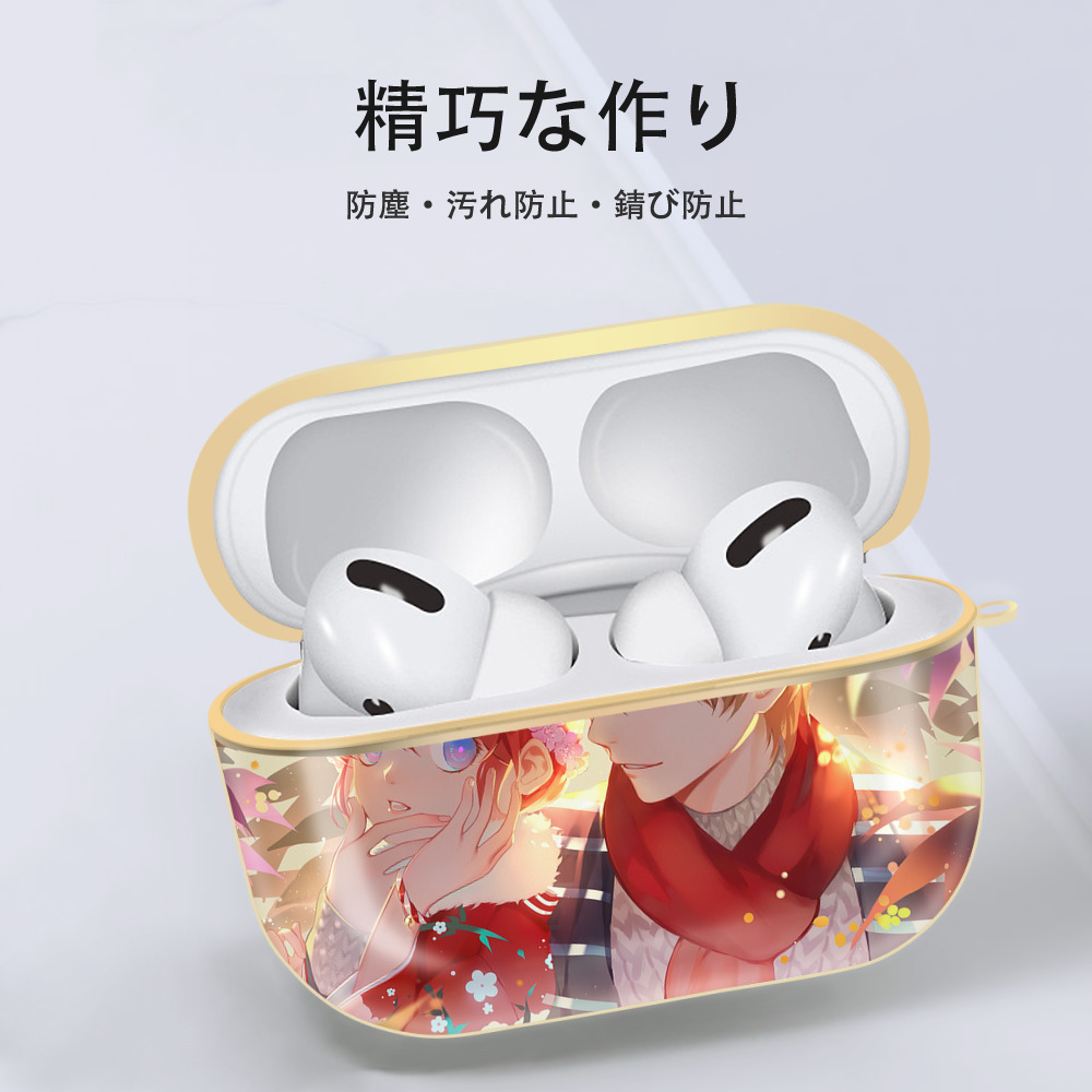 ぎんたま 坂田銀時（さかたぎんとき） 神楽 志村新八（しむら しんぱち） GINTAMA Sakata Gintoki Kagura Shimura Shinpachi 【AirPods Pro用】ハードシェル保護ケース｜耐衝撃・防指紋・カラビナ付き商品仕様