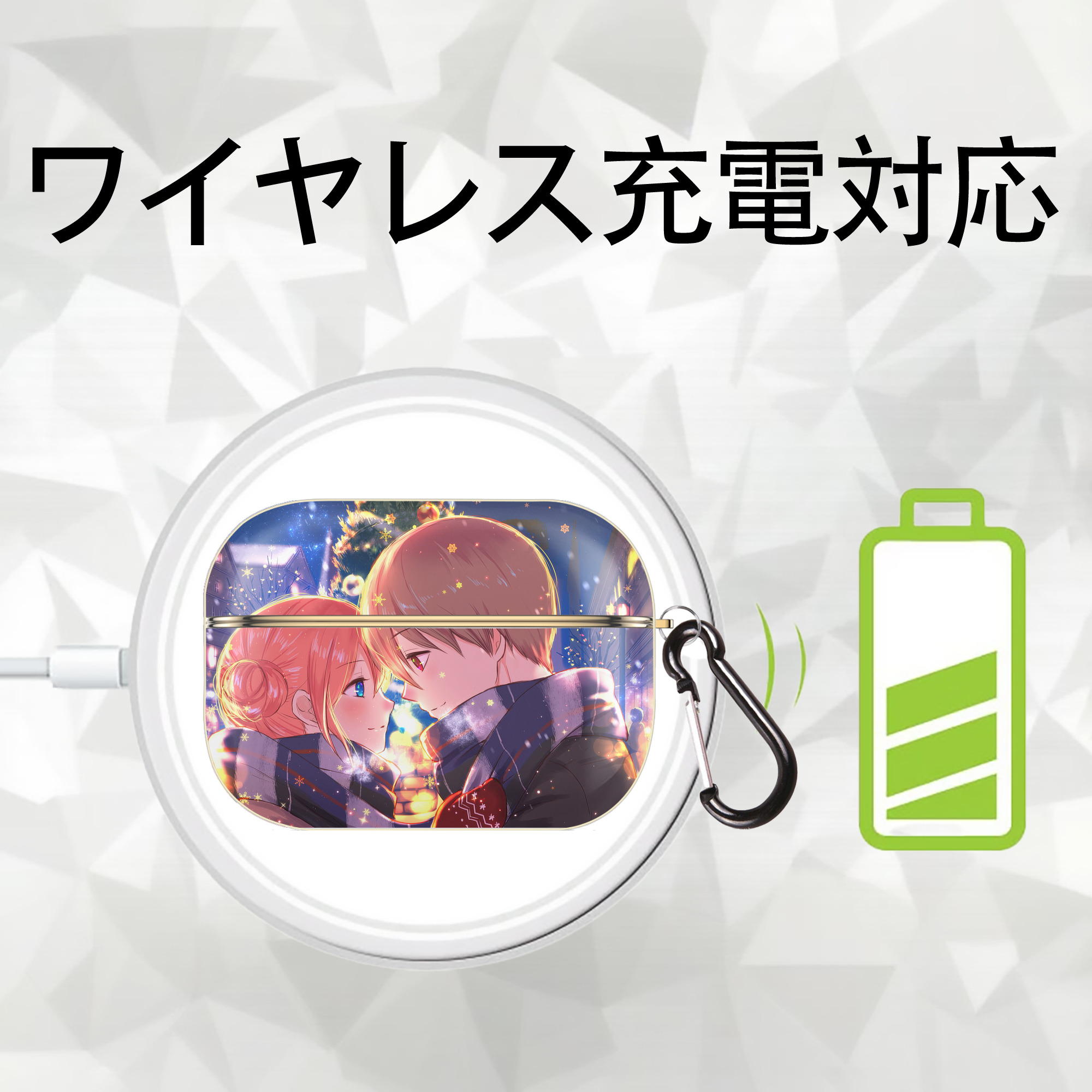 ぎんたま 坂田銀時（さかたぎんとき） 神楽 志村新八（しむら しんぱち） GINTAMA Sakata Gintoki Kagura Shimura Shinpachi 【AirPods Pro用】ハードシェル保護ケース｜耐衝撃・防指紋・カラビナ付き商品仕様