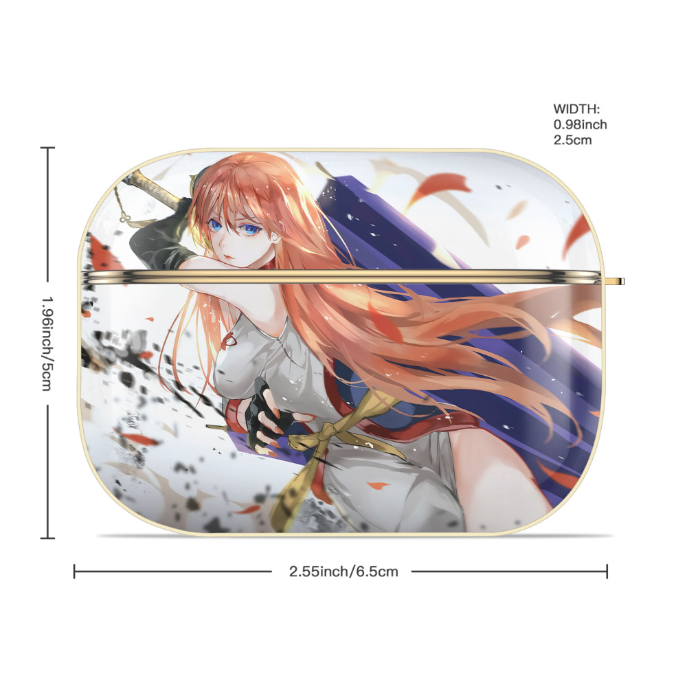 ぎんたま 坂田銀時（さかたぎんとき） 神楽 志村新八（しむら しんぱち） GINTAMA Sakata Gintoki Kagura Shimura Shinpachi 【AirPods Pro用】ハードシェル保護ケース｜耐衝撃・防指紋・カラビナ付き商品仕様