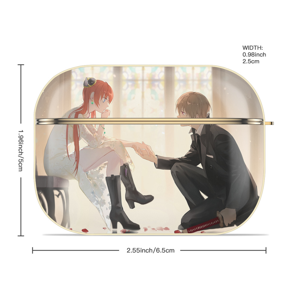 ぎんたま 坂田銀時（さかたぎんとき） 神楽 志村新八（しむら しんぱち） GINTAMA Sakata Gintoki Kagura Shimura Shinpachi 【AirPods Pro用】ハードシェル保護ケース｜耐衝撃・防指紋・カラビナ付き商品仕様