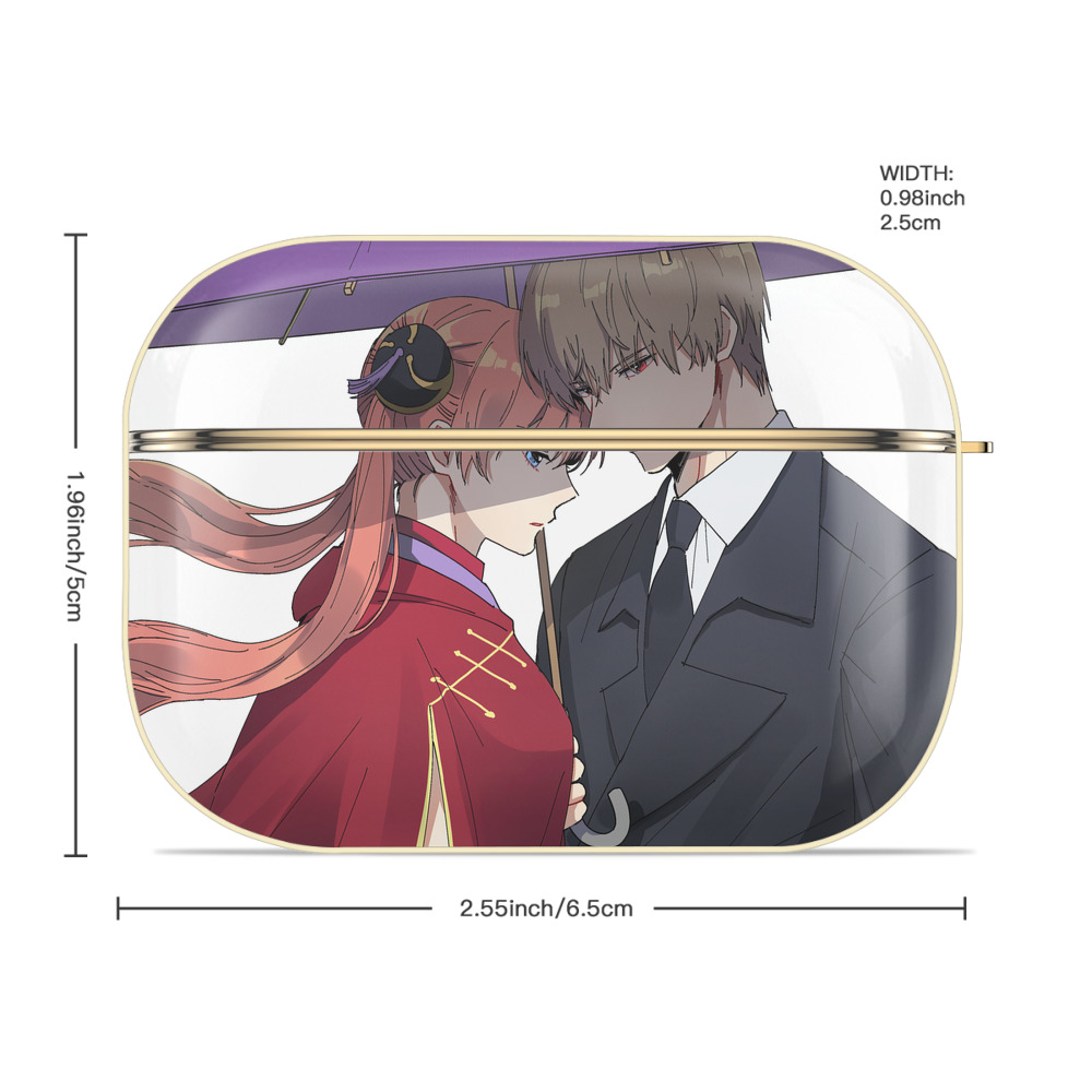 ぎんたま 坂田銀時（さかたぎんとき） 神楽 志村新八（しむら しんぱち） GINTAMA Sakata Gintoki Kagura Shimura Shinpachi 【AirPods Pro用】ハードシェル保護ケース｜耐衝撃・防指紋・カラビナ付き商品仕様