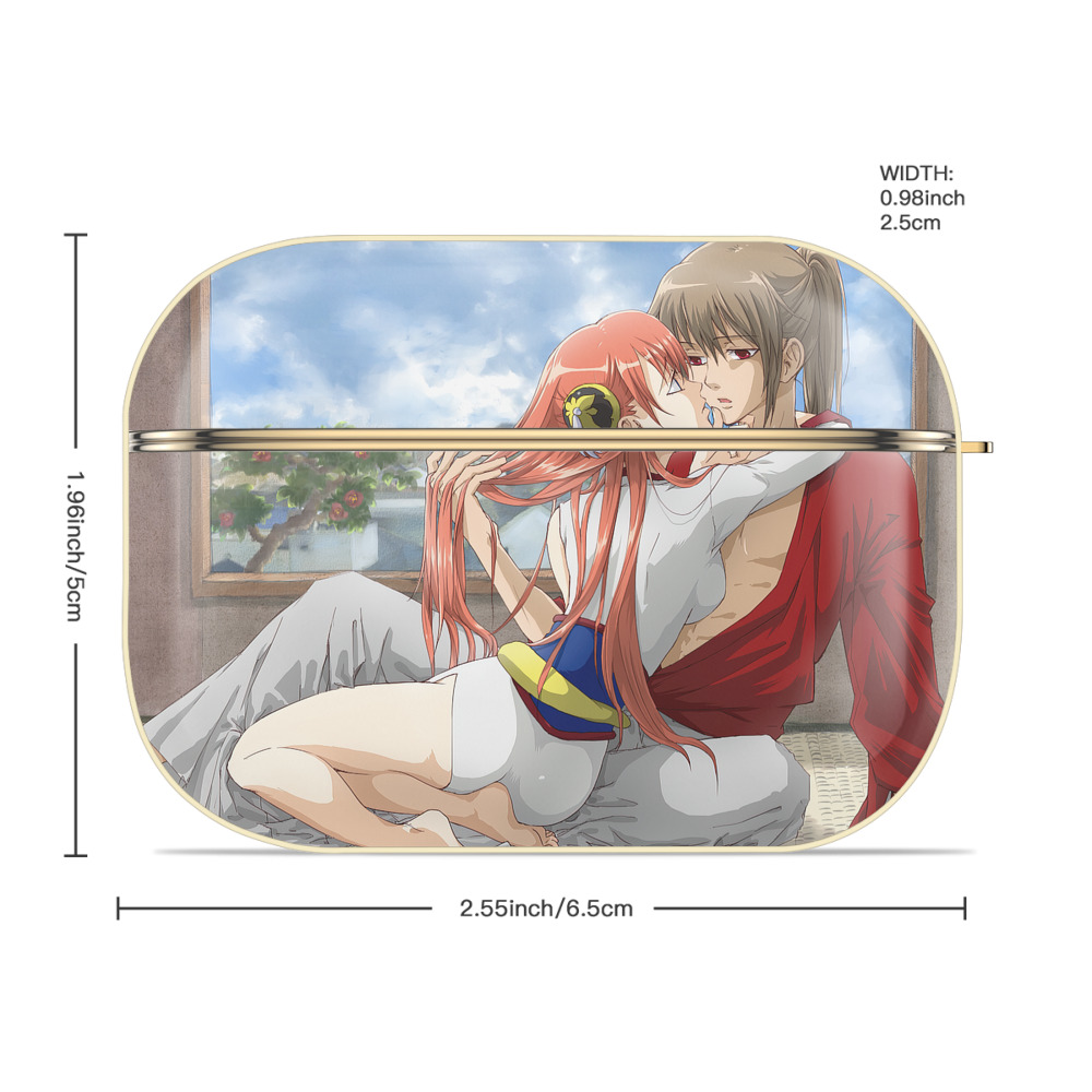 ぎんたま 坂田銀時（さかたぎんとき） 神楽 志村新八（しむら しんぱち） GINTAMA Sakata Gintoki Kagura Shimura Shinpachi 【AirPods Pro用】ハードシェル保護ケース｜耐衝撃・防指紋・カラビナ付き商品仕様