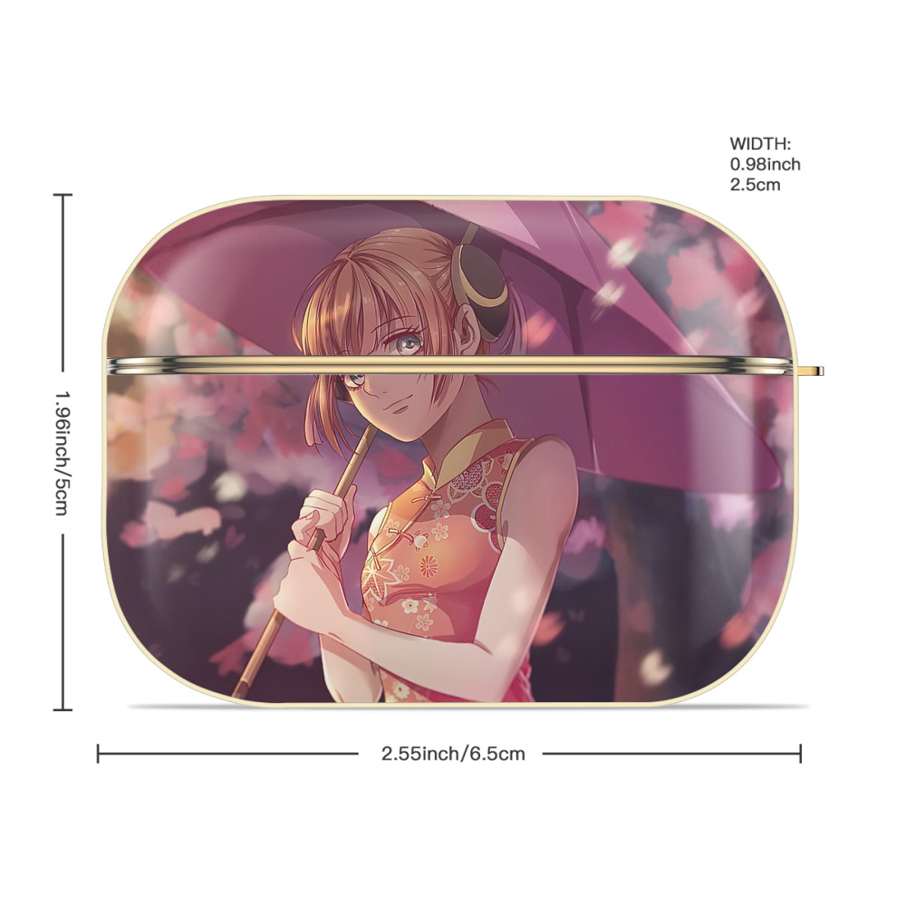 ぎんたま 坂田銀時（さかたぎんとき） 神楽 志村新八（しむら しんぱち） GINTAMA Sakata Gintoki Kagura Shimura Shinpachi 【AirPods Pro用】ハードシェル保護ケース｜耐衝撃・防指紋・カラビナ付き商品仕様
