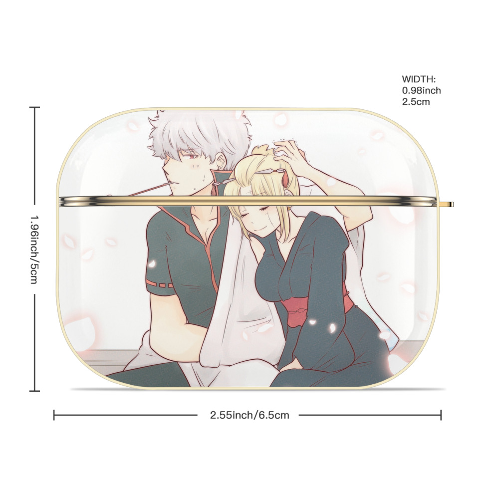 ぎんたま 坂田銀時（さかたぎんとき） 神楽 志村新八（しむら しんぱち） GINTAMA Sakata Gintoki Kagura Shimura Shinpachi 【AirPods Pro用】ハードシェル保護ケース｜耐衝撃・防指紋・カラビナ付き商品仕様