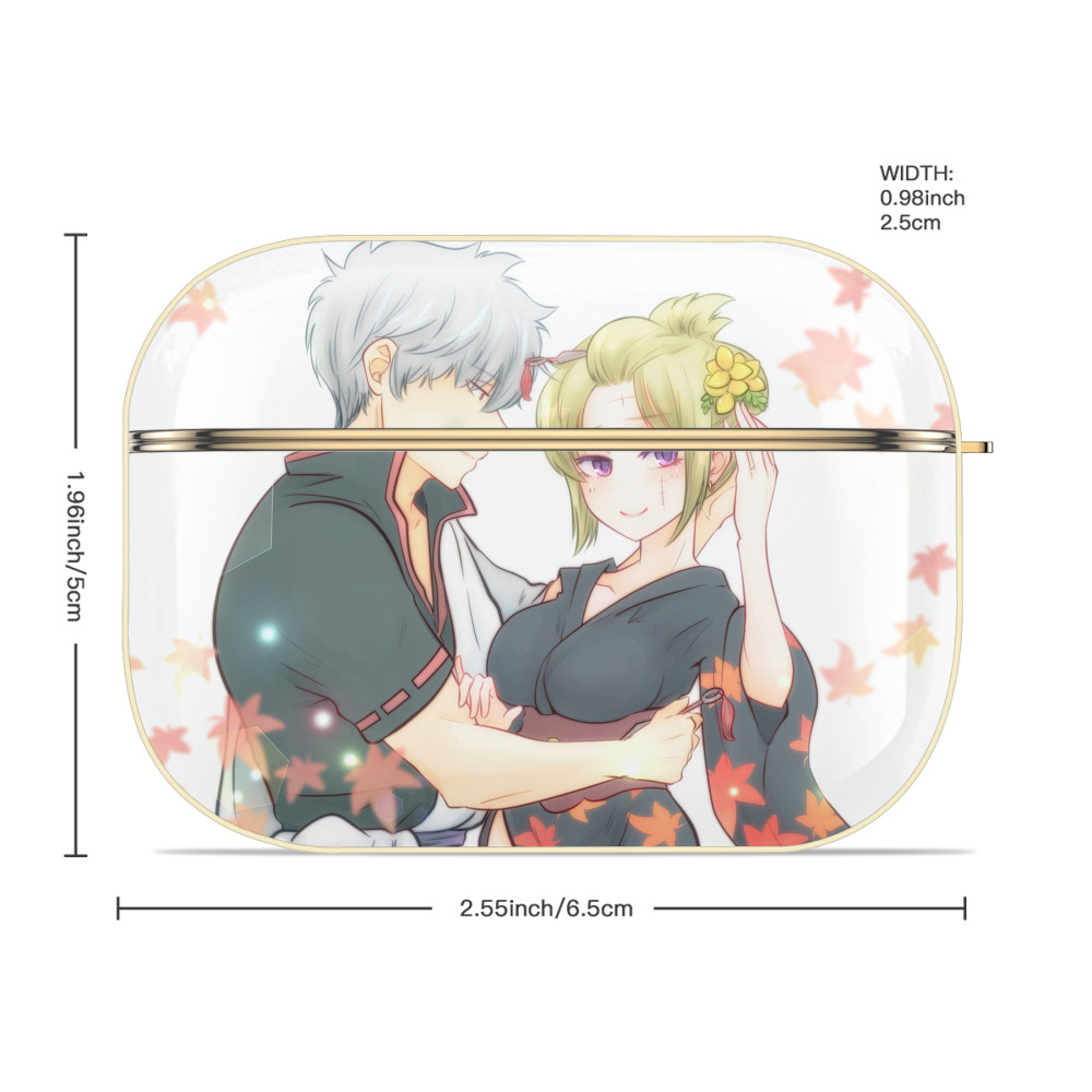 ぎんたま 坂田銀時（さかたぎんとき） 神楽 志村新八（しむら しんぱち） GINTAMA Sakata Gintoki Kagura Shimura Shinpachi 【AirPods Pro用】ハードシェル保護ケース｜耐衝撃・防指紋・カラビナ付き商品仕様