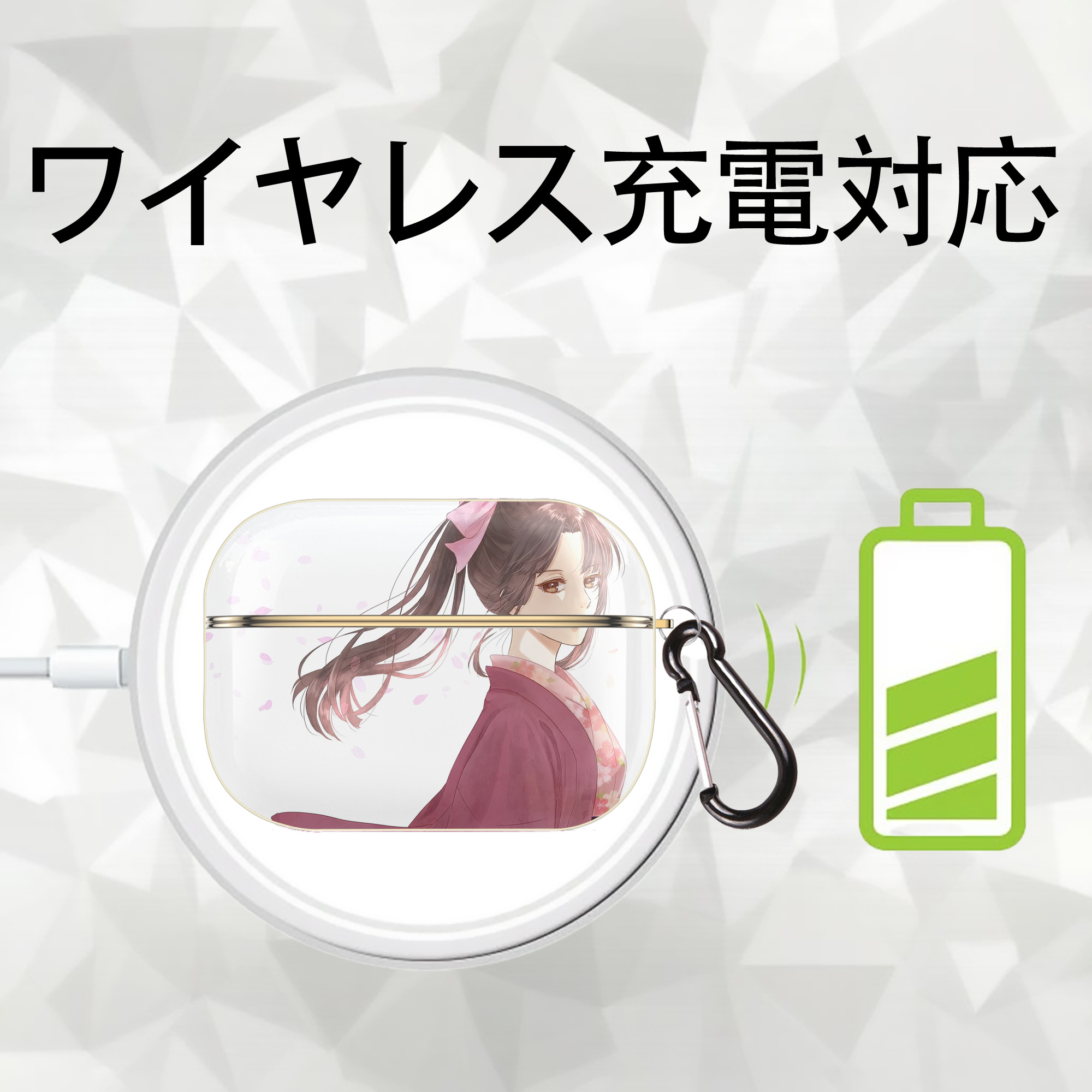 ぎんたま 坂田銀時（さかたぎんとき） 神楽 志村新八（しむら しんぱち） GINTAMA Sakata Gintoki Kagura Shimura Shinpachi 【AirPods Pro用】ハードシェル保護ケース｜耐衝撃・防指紋・カラビナ付き商品仕様