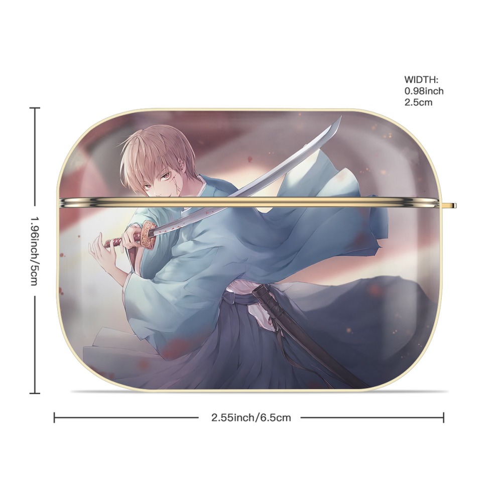ぎんたま 坂田銀時（さかたぎんとき） 神楽 志村新八（しむら しんぱち） GINTAMA Sakata Gintoki Kagura Shimura Shinpachi 【AirPods Pro用】ハードシェル保護ケース｜耐衝撃・防指紋・カラビナ付き商品仕様