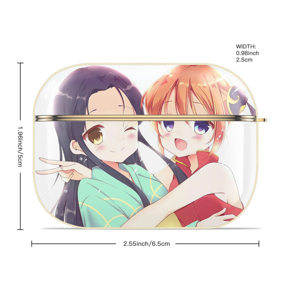 ぎんたま 坂田銀時（さかたぎんとき） 神楽 志村新八（しむら しんぱち） GINTAMA Sakata Gintoki Kagura Shimura Shinpachi 【AirPods Pro用】ハードシェル保護ケース｜耐衝撃・防指紋・カラビナ付き商品仕様