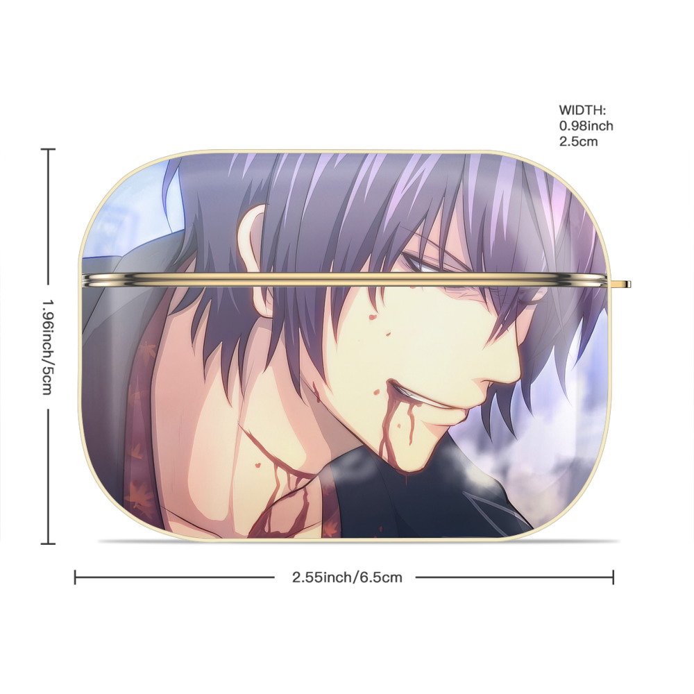 ぎんたま 坂田銀時（さかたぎんとき） 神楽 志村新八（しむら しんぱち） GINTAMA Sakata Gintoki Kagura Shimura Shinpachi 【AirPods Pro用】ハードシェル保護ケース｜耐衝撃・防指紋・カラビナ付き商品仕様