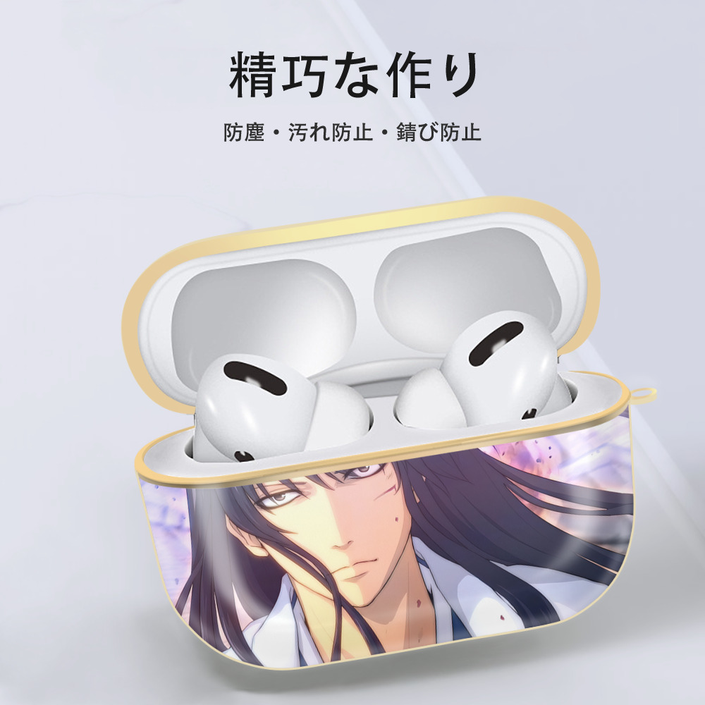 ぎんたま 坂田銀時（さかたぎんとき） 神楽 志村新八（しむら しんぱち） GINTAMA Sakata Gintoki Kagura Shimura Shinpachi 【AirPods Pro用】ハードシェル保護ケース｜耐衝撃・防指紋・カラビナ付き商品仕様