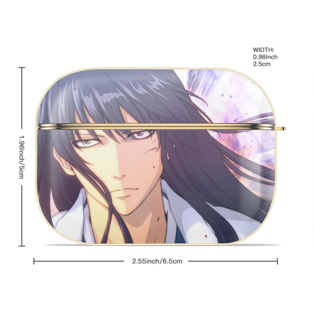 ぎんたま 坂田銀時（さかたぎんとき） 神楽 志村新八（しむら しんぱち） GINTAMA Sakata Gintoki Kagura Shimura Shinpachi 【AirPods Pro用】ハードシェル保護ケース｜耐衝撃・防指紋・カラビナ付き商品仕様