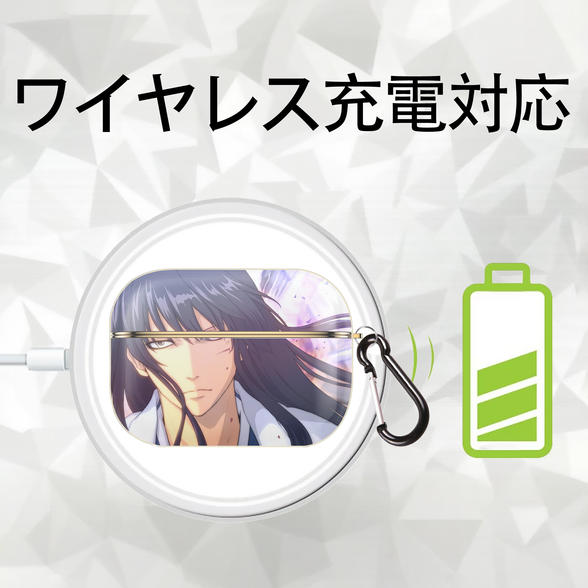 ぎんたま 坂田銀時（さかたぎんとき） 神楽 志村新八（しむら しんぱち） GINTAMA Sakata Gintoki Kagura Shimura Shinpachi 【AirPods Pro用】ハードシェル保護ケース｜耐衝撃・防指紋・カラビナ付き商品仕様