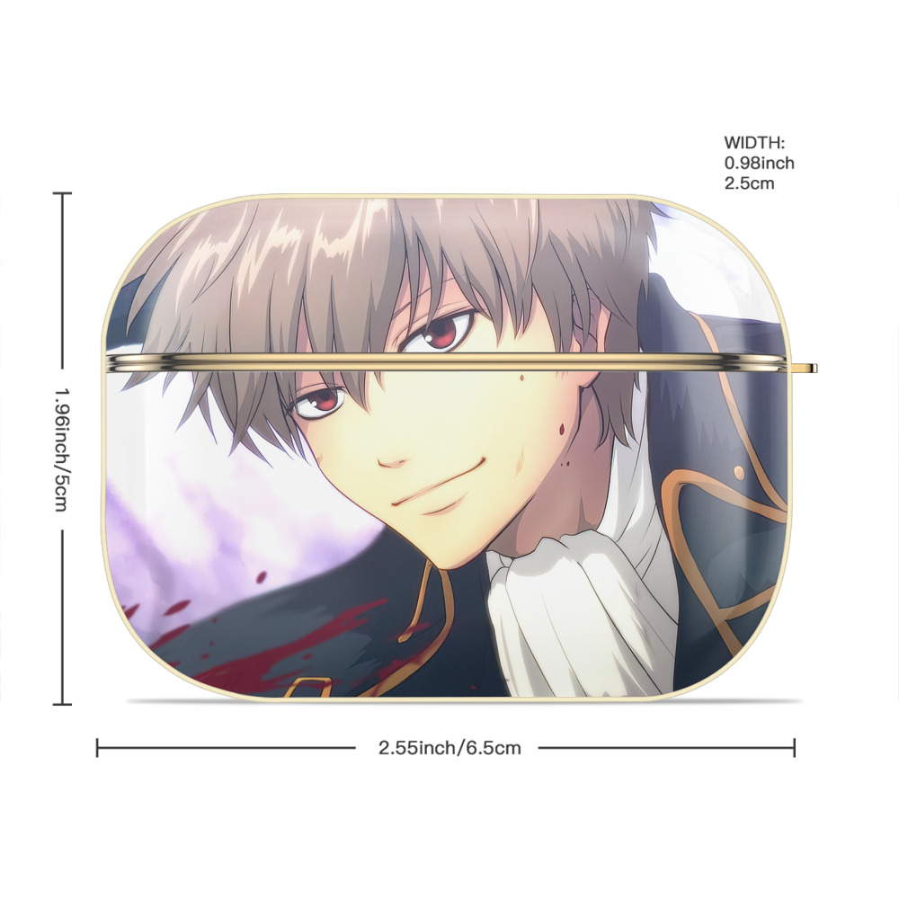 ぎんたま 坂田銀時（さかたぎんとき） 神楽 志村新八（しむら しんぱち） GINTAMA Sakata Gintoki Kagura Shimura Shinpachi 【AirPods Pro用】ハードシェル保護ケース｜耐衝撃・防指紋・カラビナ付き商品仕様