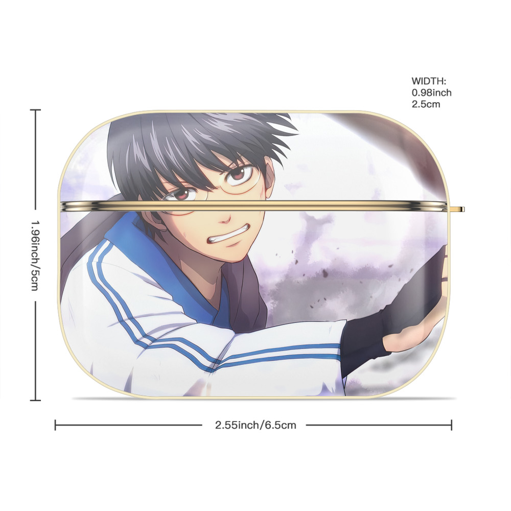 ぎんたま 坂田銀時（さかたぎんとき） 神楽 志村新八（しむら しんぱち） GINTAMA Sakata Gintoki Kagura Shimura Shinpachi 【AirPods Pro用】ハードシェル保護ケース｜耐衝撃・防指紋・カラビナ付き商品仕様