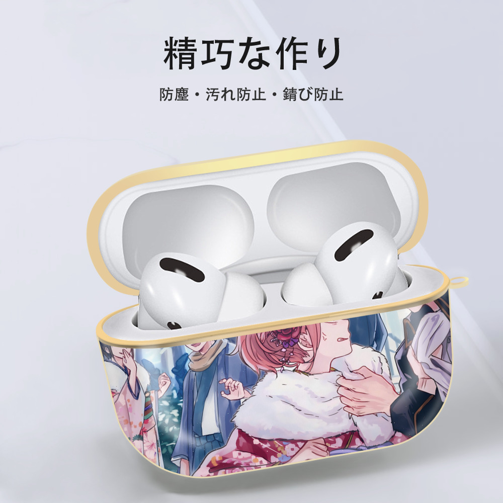 ぎんたま 坂田銀時（さかたぎんとき） 神楽 志村新八（しむら しんぱち） GINTAMA Sakata Gintoki Kagura Shimura Shinpachi 【AirPods Pro用】ハードシェル保護ケース｜耐衝撃・防指紋・カラビナ付き商品仕様