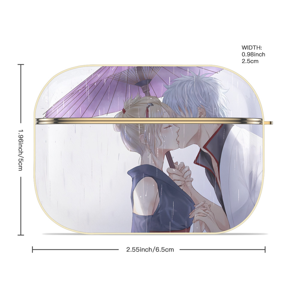 ぎんたま 坂田銀時（さかたぎんとき） 神楽 志村新八（しむら しんぱち） GINTAMA Sakata Gintoki Kagura Shimura Shinpachi 【AirPods Pro用】ハードシェル保護ケース｜耐衝撃・防指紋・カラビナ付き商品仕様