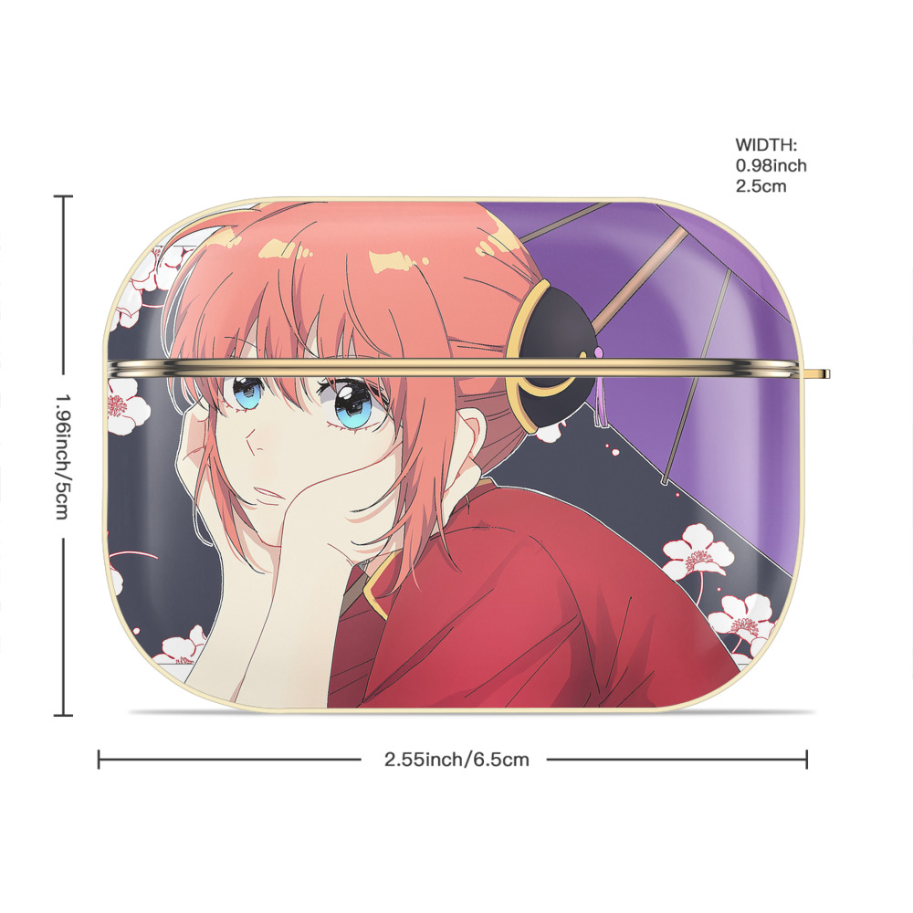 ぎんたま 坂田銀時（さかたぎんとき） 神楽 志村新八（しむら しんぱち） GINTAMA Sakata Gintoki Kagura Shimura Shinpachi 【AirPods Pro用】ハードシェル保護ケース｜耐衝撃・防指紋・カラビナ付き商品仕様