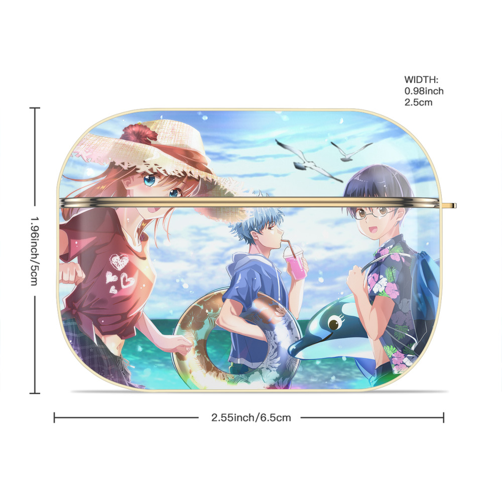 ぎんたま 坂田銀時（さかたぎんとき） 神楽 志村新八（しむら しんぱち） GINTAMA Sakata Gintoki Kagura Shimura Shinpachi 【AirPods Pro用】ハードシェル保護ケース｜耐衝撃・防指紋・カラビナ付き商品仕様