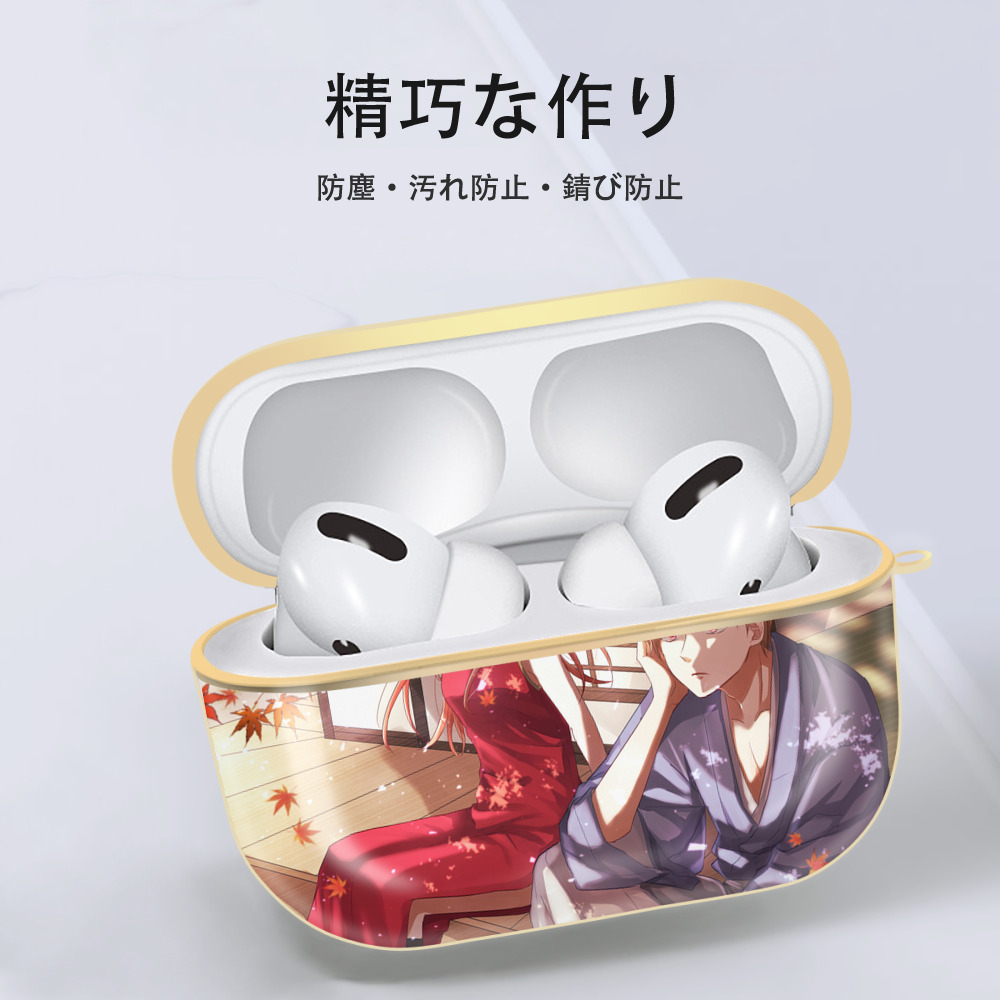ぎんたま 坂田銀時（さかたぎんとき） 神楽 志村新八（しむら しんぱち） GINTAMA Sakata Gintoki Kagura Shimura Shinpachi 【AirPods Pro用】ハードシェル保護ケース｜耐衝撃・防指紋・カラビナ付き商品仕様