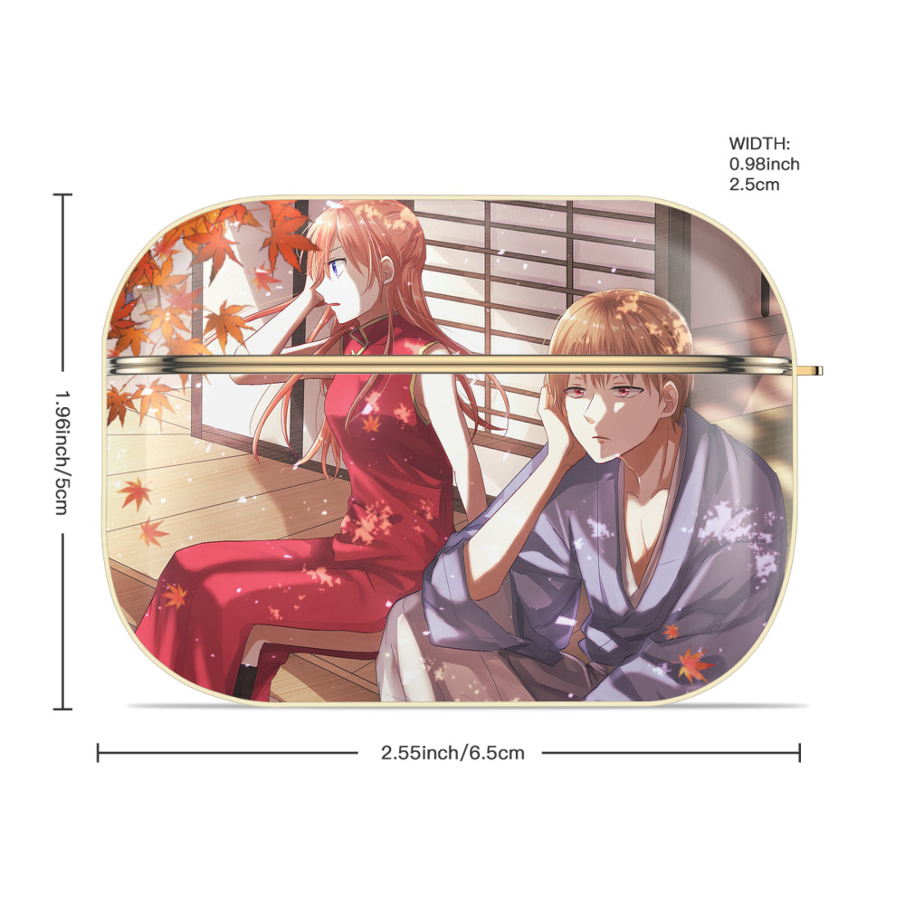 ぎんたま 坂田銀時（さかたぎんとき） 神楽 志村新八（しむら しんぱち） GINTAMA Sakata Gintoki Kagura Shimura Shinpachi 【AirPods Pro用】ハードシェル保護ケース｜耐衝撃・防指紋・カラビナ付き商品仕様
