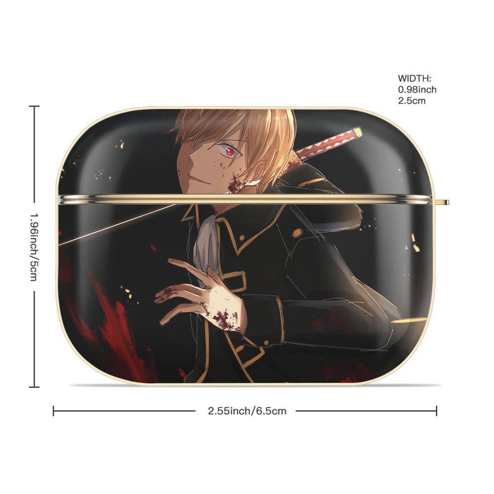 ぎんたま 坂田銀時（さかたぎんとき） 神楽 志村新八（しむら しんぱち） GINTAMA Sakata Gintoki Kagura Shimura Shinpachi 【AirPods Pro用】ハードシェル保護ケース｜耐衝撃・防指紋・カラビナ付き商品仕様