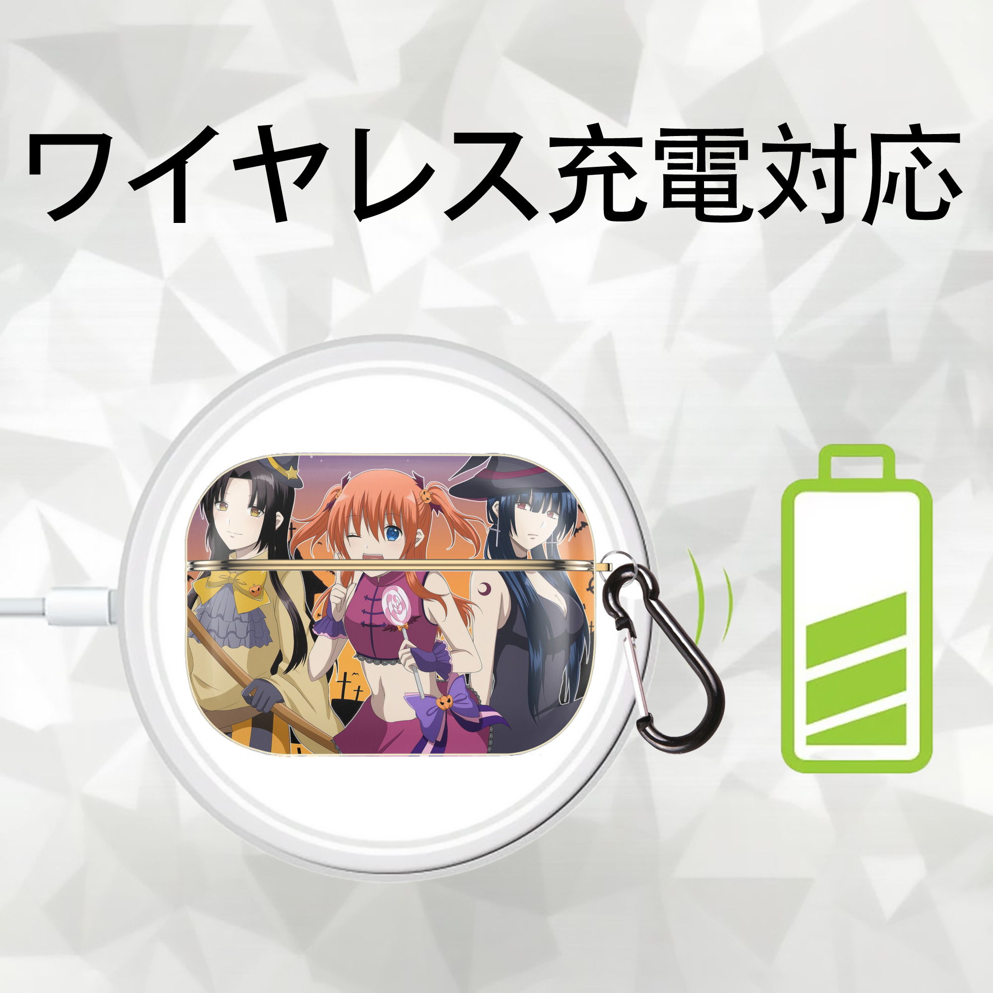 ぎんたま 坂田銀時（さかたぎんとき） 神楽 志村新八（しむら しんぱち） GINTAMA Sakata Gintoki Kagura Shimura Shinpachi 【AirPods Pro用】ハードシェル保護ケース｜耐衝撃・防指紋・カラビナ付き商品仕様