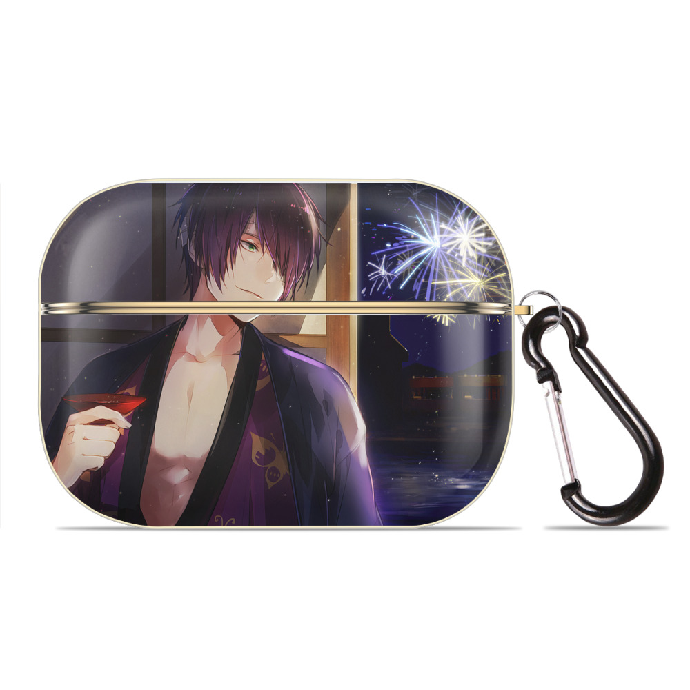 （画像用） ぎんたま 坂田銀時（さかたぎんとき） 神楽 志村新八（しむら しんぱち） GINTAMA Sakata Gintoki Kagura Shimura Shinpachi 【AirPods Pro用】ハードシェル保護ケース｜耐衝撃・防指紋・カラビナ付き商品仕様