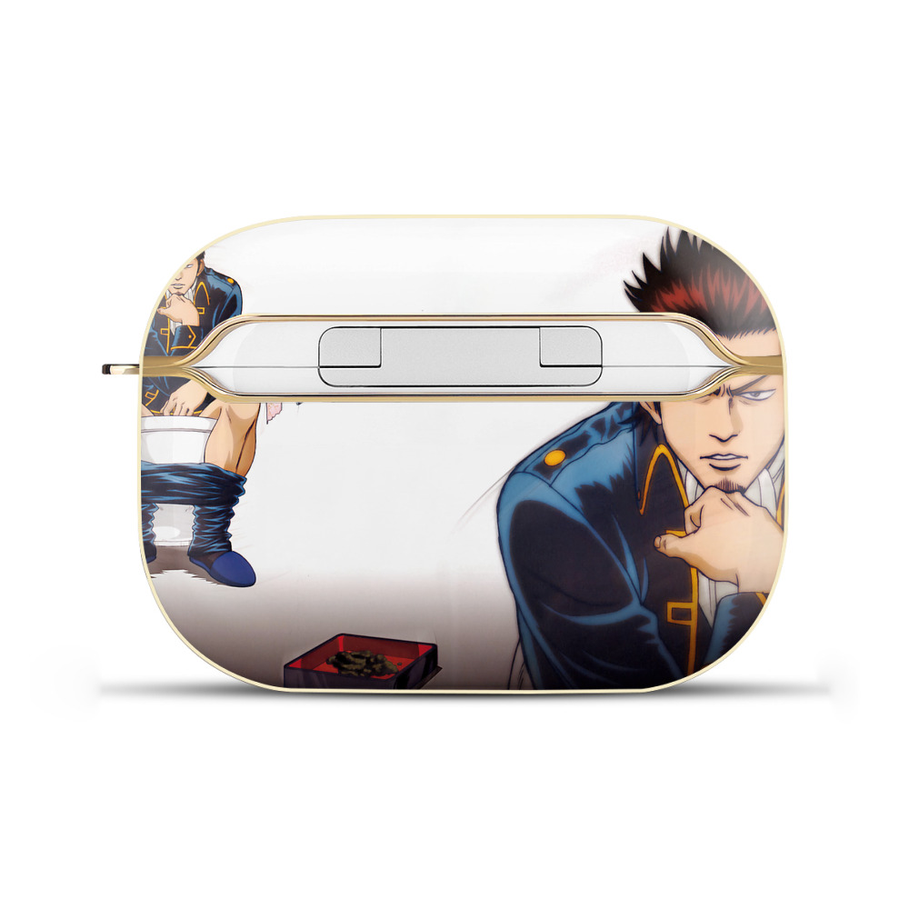 （画像用） ぎんたま 坂田銀時（さかたぎんとき） 神楽 志村新八（しむら しんぱち） GINTAMA Sakata Gintoki Kagura Shimura Shinpachi 【AirPods Pro用】ハードシェル保護ケース｜耐衝撃・防指紋・カラビナ付き商品仕様