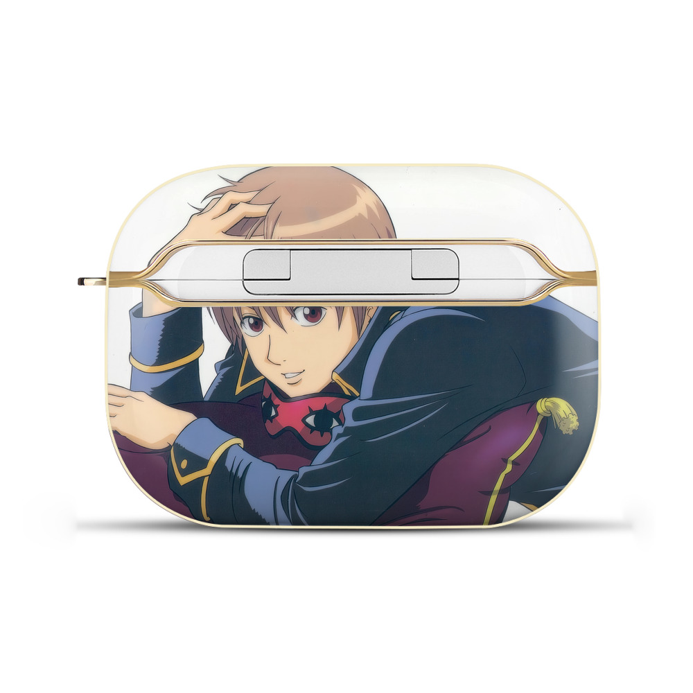 （画像用） ぎんたま 坂田銀時（さかたぎんとき） 神楽 志村新八（しむら しんぱち） GINTAMA Sakata Gintoki Kagura Shimura Shinpachi 【AirPods Pro用】ハードシェル保護ケース｜耐衝撃・防指紋・カラビナ付き商品仕様