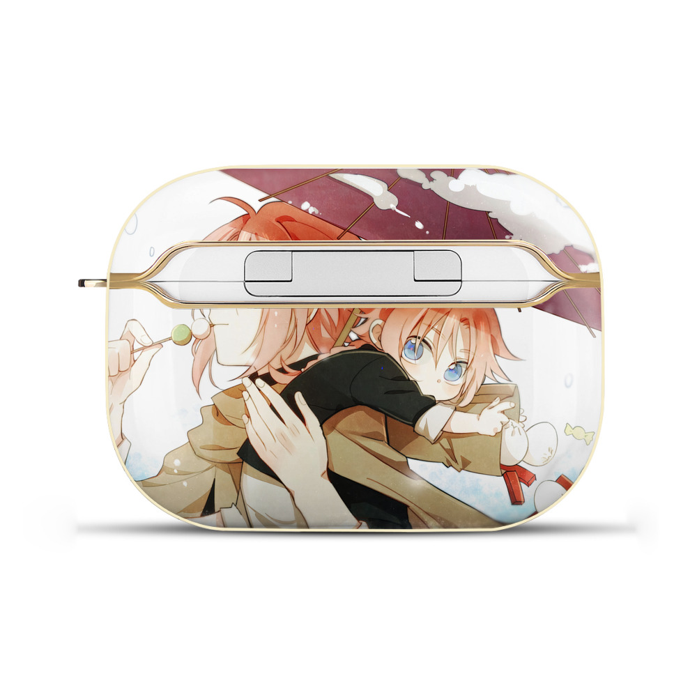 （画像用） ぎんたま 坂田銀時（さかたぎんとき） 神楽 志村新八（しむら しんぱち） GINTAMA Sakata Gintoki Kagura Shimura Shinpachi 【AirPods Pro用】ハードシェル保護ケース｜耐衝撃・防指紋・カラビナ付き商品仕様