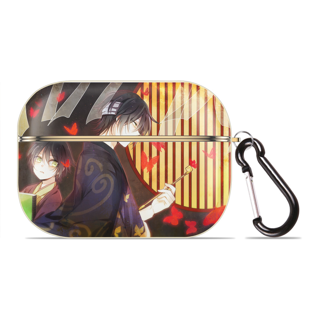 （画像用） ぎんたま 坂田銀時（さかたぎんとき） 神楽 志村新八（しむら しんぱち） GINTAMA Sakata Gintoki Kagura Shimura Shinpachi 【AirPods Pro用】ハードシェル保護ケース｜耐衝撃・防指紋・カラビナ付き商品仕様