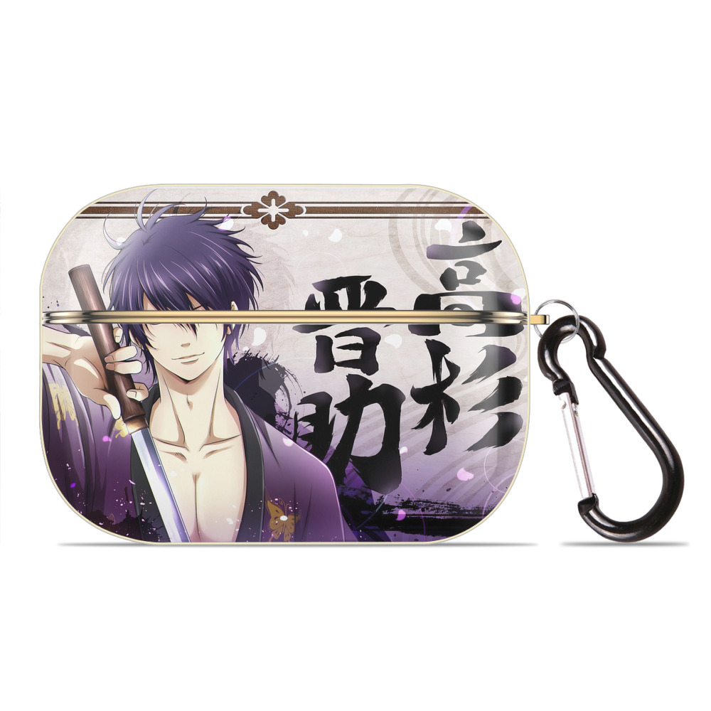 （画像用） ぎんたま 坂田銀時（さかたぎんとき） 神楽 志村新八（しむら しんぱち） GINTAMA Sakata Gintoki Kagura Shimura Shinpachi 【AirPods Pro用】ハードシェル保護ケース｜耐衝撃・防指紋・カラビナ付き商品仕様