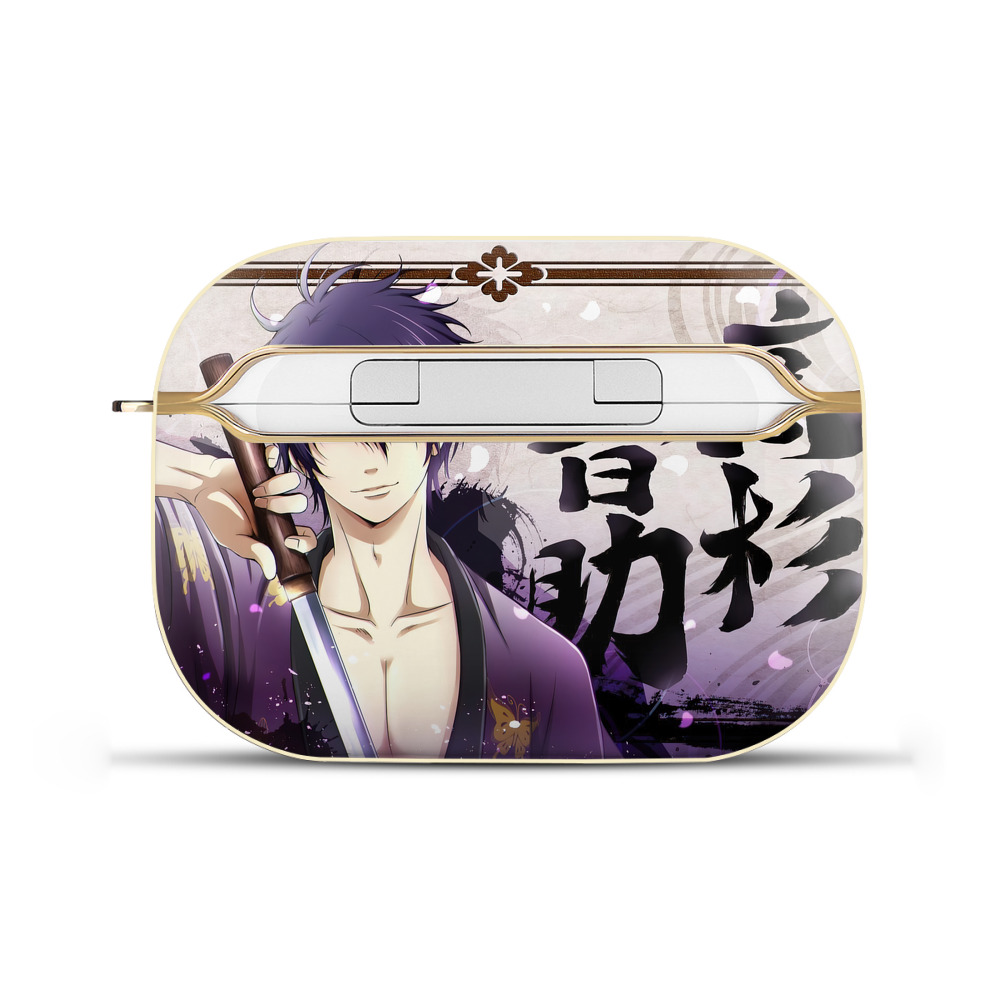 （画像用） ぎんたま 坂田銀時（さかたぎんとき） 神楽 志村新八（しむら しんぱち） GINTAMA Sakata Gintoki Kagura Shimura Shinpachi 【AirPods Pro用】ハードシェル保護ケース｜耐衝撃・防指紋・カラビナ付き商品仕様