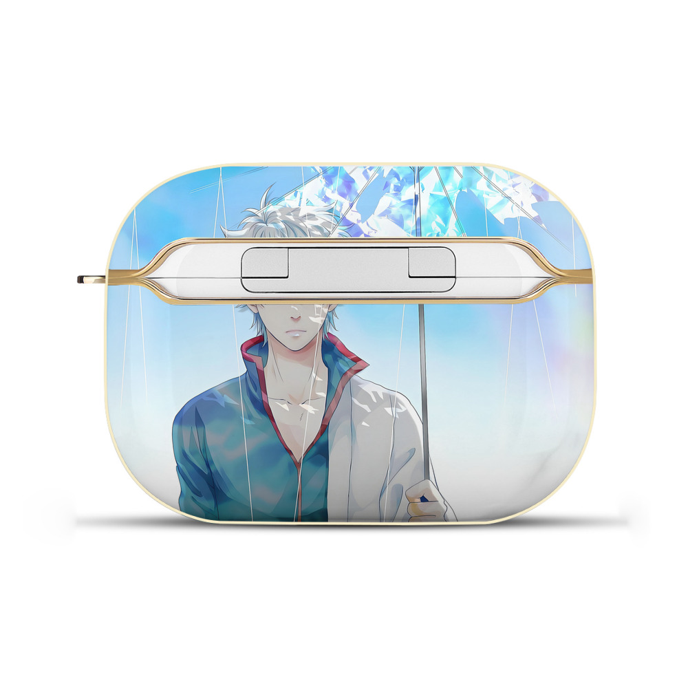 （画像用） ぎんたま 坂田銀時（さかたぎんとき） 神楽 志村新八（しむら しんぱち） GINTAMA Sakata Gintoki Kagura Shimura Shinpachi 【AirPods Pro用】ハードシェル保護ケース｜耐衝撃・防指紋・カラビナ付き商品仕様