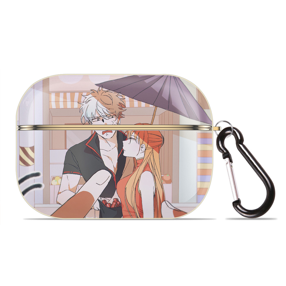 （画像用） ぎんたま 坂田銀時（さかたぎんとき） 神楽 志村新八（しむら しんぱち） GINTAMA Sakata Gintoki Kagura Shimura Shinpachi 【AirPods Pro用】ハードシェル保護ケース｜耐衝撃・防指紋・カラビナ付き商品仕様