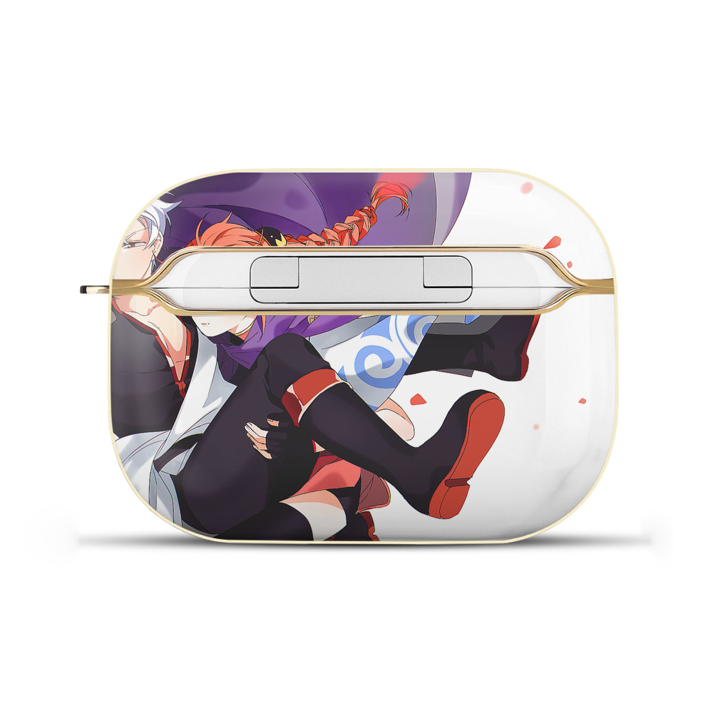 （画像用） ぎんたま 坂田銀時（さかたぎんとき） 神楽 志村新八（しむら しんぱち） GINTAMA Sakata Gintoki Kagura Shimura Shinpachi 【AirPods Pro用】ハードシェル保護ケース｜耐衝撃・防指紋・カラビナ付き商品仕様