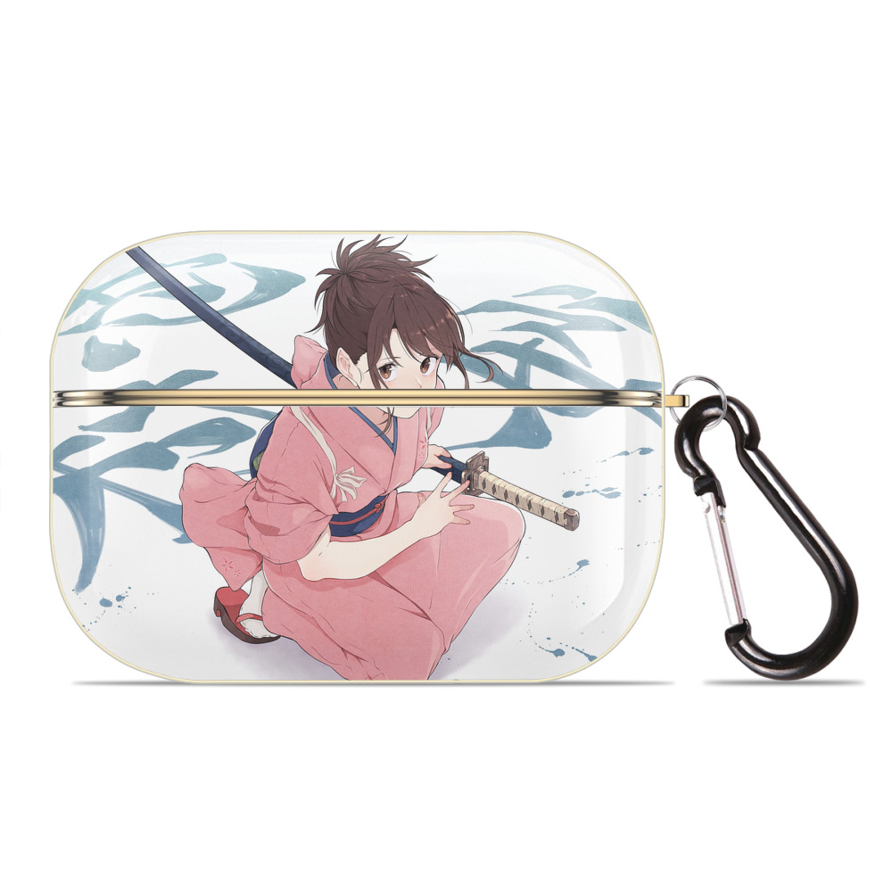 （画像用） ぎんたま 坂田銀時（さかたぎんとき） 神楽 志村新八（しむら しんぱち） GINTAMA Sakata Gintoki Kagura Shimura Shinpachi 【AirPods Pro用】ハードシェル保護ケース｜耐衝撃・防指紋・カラビナ付き商品仕様