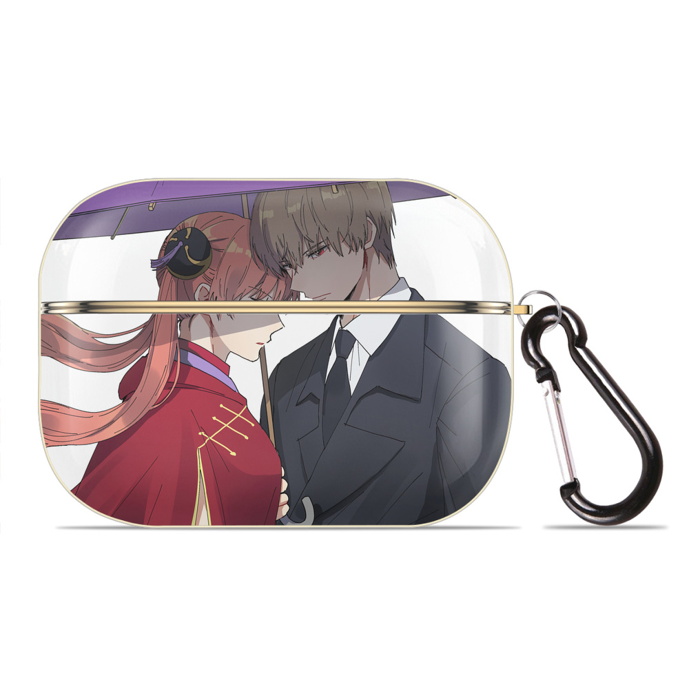 （画像用） ぎんたま 坂田銀時（さかたぎんとき） 神楽 志村新八（しむら しんぱち） GINTAMA Sakata Gintoki Kagura Shimura Shinpachi 【AirPods Pro用】ハードシェル保護ケース｜耐衝撃・防指紋・カラビナ付き商品仕様