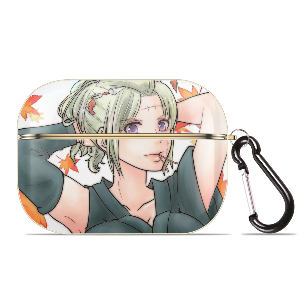 （画像用） ぎんたま 坂田銀時（さかたぎんとき） 神楽 志村新八（しむら しんぱち） GINTAMA Sakata Gintoki Kagura Shimura Shinpachi 【AirPods Pro用】ハードシェル保護ケース｜耐衝撃・防指紋・カラビナ付き商品仕様
