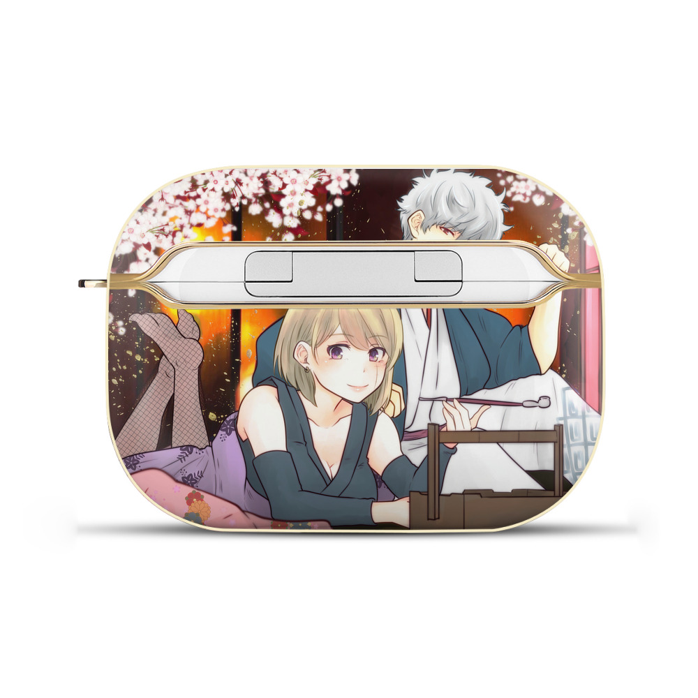 （画像用） ぎんたま 坂田銀時（さかたぎんとき） 神楽 志村新八（しむら しんぱち） GINTAMA Sakata Gintoki Kagura Shimura Shinpachi 【AirPods Pro用】ハードシェル保護ケース｜耐衝撃・防指紋・カラビナ付き商品仕様