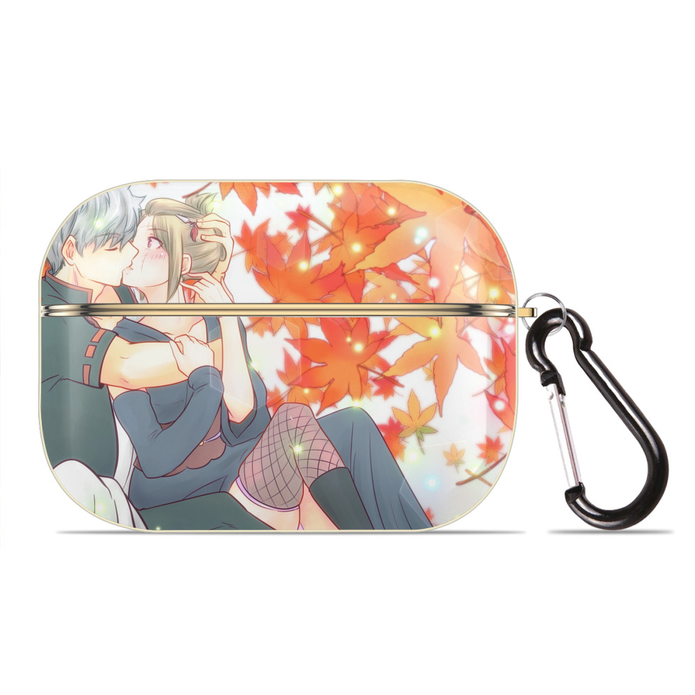 （画像用） ぎんたま 坂田銀時（さかたぎんとき） 神楽 志村新八（しむら しんぱち） GINTAMA Sakata Gintoki Kagura Shimura Shinpachi 【AirPods Pro用】ハードシェル保護ケース｜耐衝撃・防指紋・カラビナ付き商品仕様