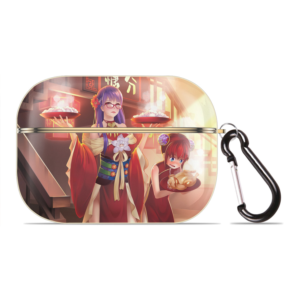 （画像用） ぎんたま 坂田銀時（さかたぎんとき） 神楽 志村新八（しむら しんぱち） GINTAMA Sakata Gintoki Kagura Shimura Shinpachi 【AirPods Pro用】ハードシェル保護ケース｜耐衝撃・防指紋・カラビナ付き商品仕様