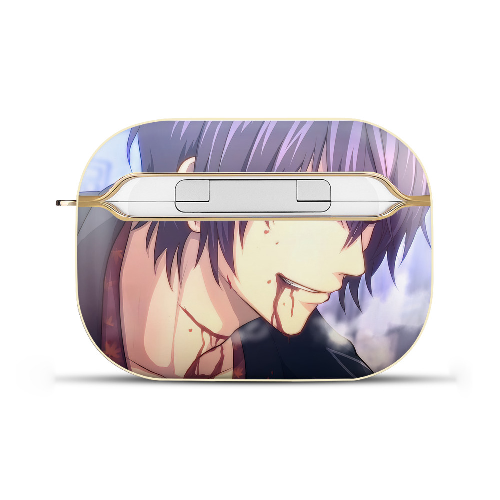 （画像用） ぎんたま 坂田銀時（さかたぎんとき） 神楽 志村新八（しむら しんぱち） GINTAMA Sakata Gintoki Kagura Shimura Shinpachi 【AirPods Pro用】ハードシェル保護ケース｜耐衝撃・防指紋・カラビナ付き商品仕様